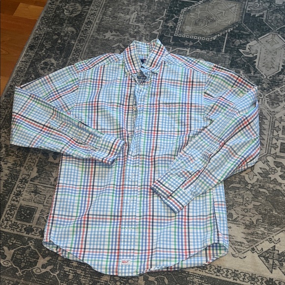Vineyard Vines Other - Vineyard Vines men’s Murray Blue and Red Plaid Button Down Shirt size XS